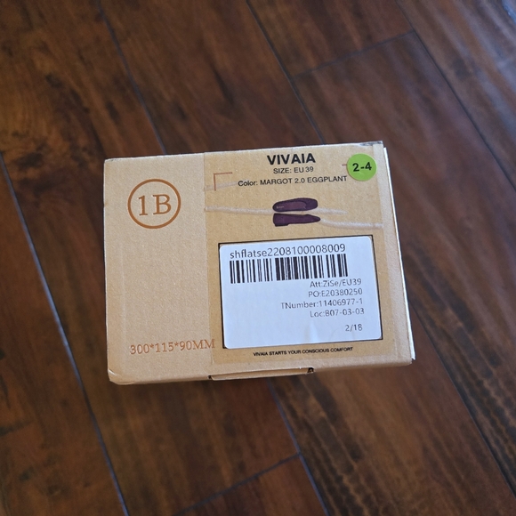 VIVAIA Women's Square-Toe V-Cut Flats (Margot 2.0) Eggplant Size EUR 39 US 8 - Picture 14 of 16